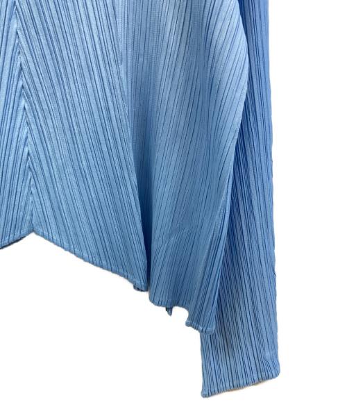 PLEATS PLEASE（プリーツプリーズ）PLEATS PLEASE (プリーツプリーズ) 薄手カーディガン スカイブルー サイズ:Sの古着・服飾アイテム