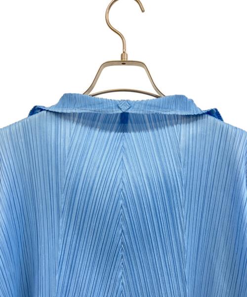 PLEATS PLEASE（プリーツプリーズ）PLEATS PLEASE (プリーツプリーズ) 薄手カーディガン スカイブルー サイズ:Sの古着・服飾アイテム