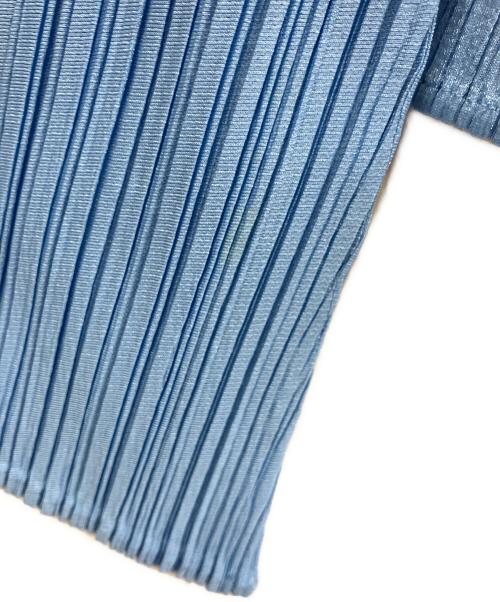 PLEATS PLEASE（プリーツプリーズ）PLEATS PLEASE (プリーツプリーズ) 薄手カーディガン スカイブルー サイズ:Sの古着・服飾アイテム
