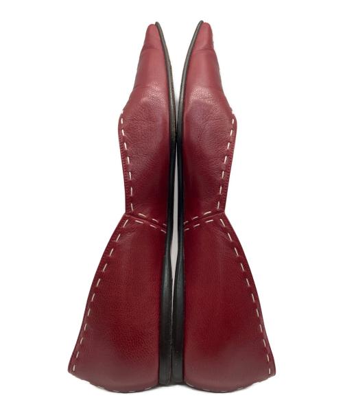 HERMES（エルメス）HERMES (エルメス) レザーステッチパンプス ボルドー サイズ:23.5cmの古着・服飾アイテム