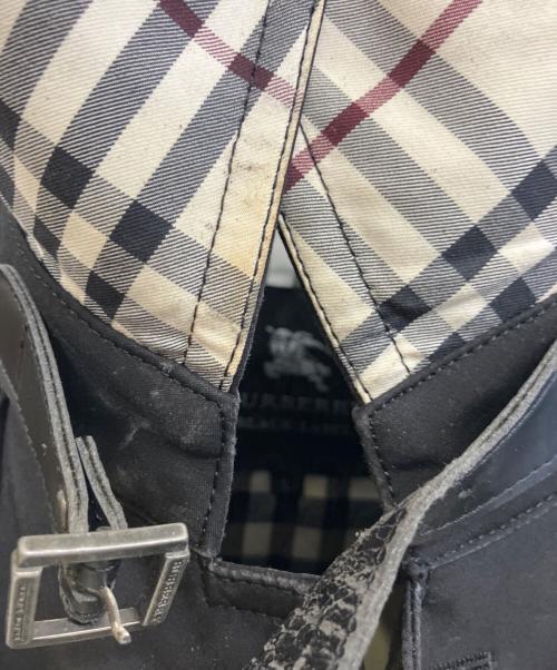 BURBERRY BLACK LABEL（バーバリーブラックレーベル）BURBERRY BLACK LABEL (バーバリーブラックレーベル) ステンカラーコート ブラック サイズ:Lの古着・服飾アイテム