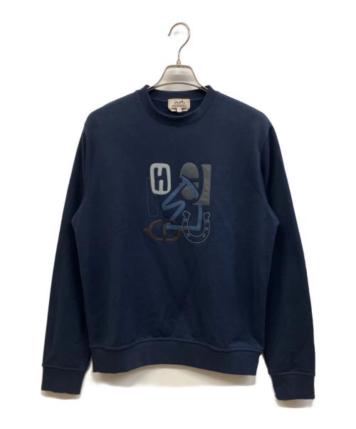HERMES（エルメス）HERMES (エルメス) Hパズルスウェット ネイビー サイズ:Mの古着・服飾アイテム