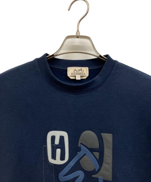 HERMES（エルメス）HERMES (エルメス) Hパズルスウェット ネイビー サイズ:Mの古着・服飾アイテム