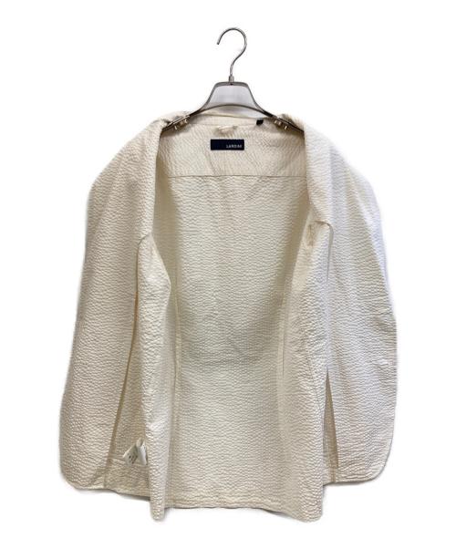 LARDINI（ラルディーニ）LARDINI (ラルディーニ) シアサッカーテーラードジャケット ベージュ サイズ:Sの古着・服飾アイテム