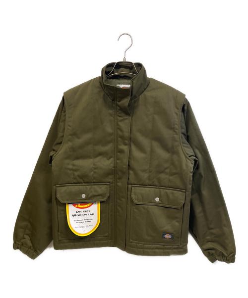atmos pink（アトモスピンク）atmos pink (アトモスピンク) Dickies (ディッキーズ) ワークジャケット オリーブ サイズ:Mの古着・服飾アイテム