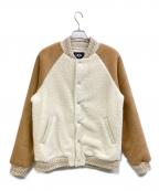 UGGアグ）の古着「Tasman Varsity Jacket」｜ホワイト×ベージュ