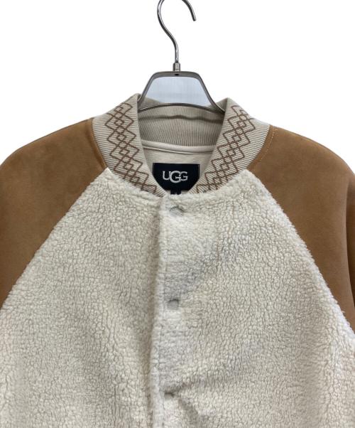 UGG（アグ）UGG (アグ) Tasman Varsity Jacket ホワイト×ベージュ サイズ:Mの古着・服飾アイテム