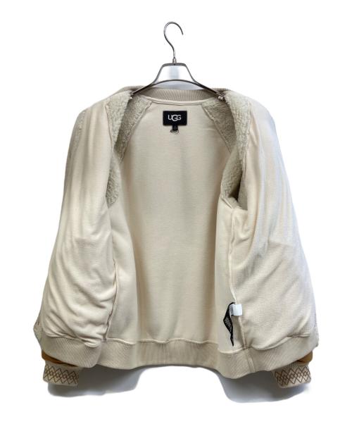 UGG（アグ）UGG (アグ) Tasman Varsity Jacket ホワイト×ベージュ サイズ:Mの古着・服飾アイテム