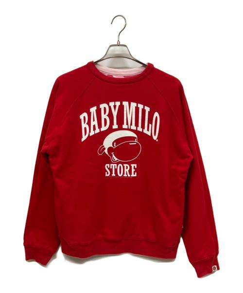 BABY MiLO（ベビーマイロ）BABY MiLO (ベビーマイロ) A BATHING APE (アベイシングエイプ) スウェット レッド サイズ:Mの古着・服飾アイテム