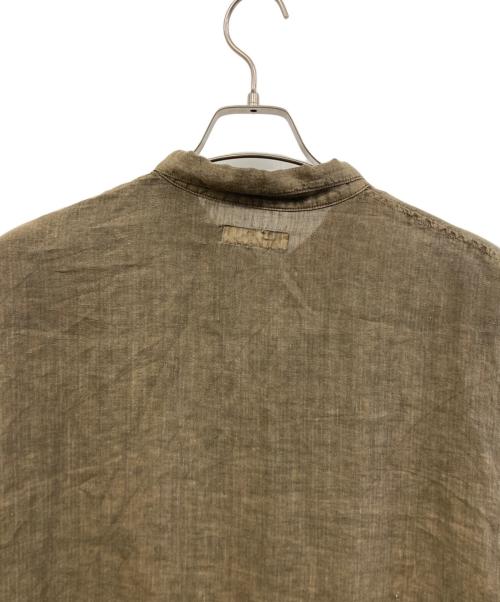 confect（コンフェクト）confect (コンフェクト) リネン ピグメントバイオ 半袖 カバーシャツ カーキ サイズ:3の古着・服飾アイテム