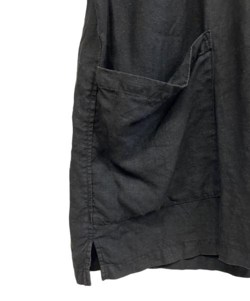 confect（コンフェクト）confect (コンフェクト) リネン半袖カバーシャツ ブラック サイズ:3の古着・服飾アイテム