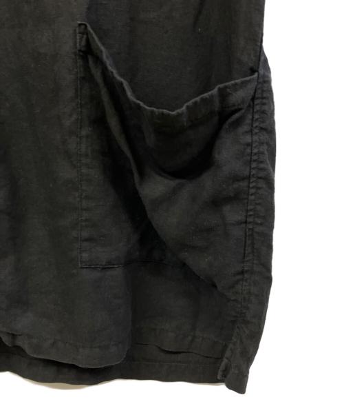 confect（コンフェクト）confect (コンフェクト) リネン半袖カバーシャツ ブラック サイズ:3の古着・服飾アイテム