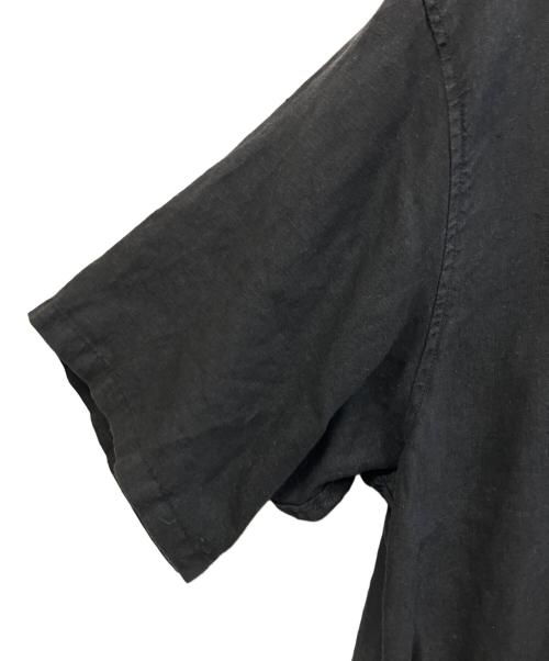 confect（コンフェクト）confect (コンフェクト) リネン半袖カバーシャツ ブラック サイズ:3の古着・服飾アイテム