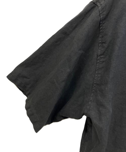 confect（コンフェクト）confect (コンフェクト) リネン半袖カバーシャツ ブラック サイズ:3の古着・服飾アイテム