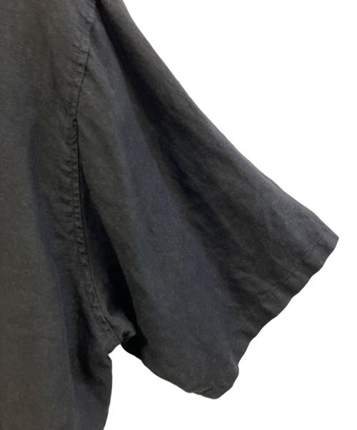 confect（コンフェクト）confect (コンフェクト) リネン半袖カバーシャツ ブラック サイズ:3の古着・服飾アイテム