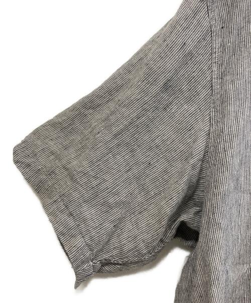 confect（コンフェクト）confect (コンフェクト) 半袖スキッパーシャツ ブラック×ホワイト サイズ:4の古着・服飾アイテム
