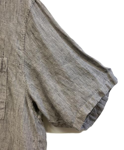 confect（コンフェクト）confect (コンフェクト) 半袖スキッパーシャツ ブラック×ホワイト サイズ:4の古着・服飾アイテム
