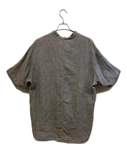 confect（コンフェクト）confect (コンフェクト) 半袖スキッパーシャツ ブラック×ホワイト サイズ:4の古着・服飾アイテム