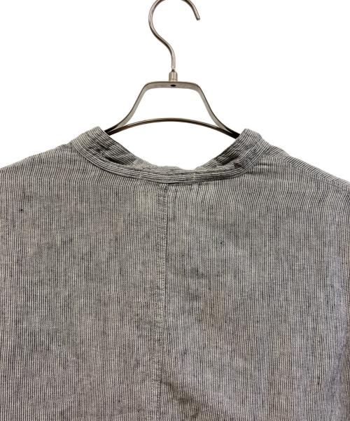 confect（コンフェクト）confect (コンフェクト) 半袖スキッパーシャツ ブラック×ホワイト サイズ:4の古着・服飾アイテム