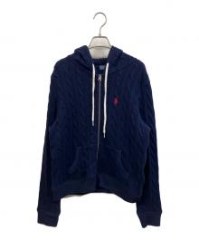 POLO RALPH LAUREN（ポロ・ラルフローレン）の古着「ニットパーカー」｜ネイビー