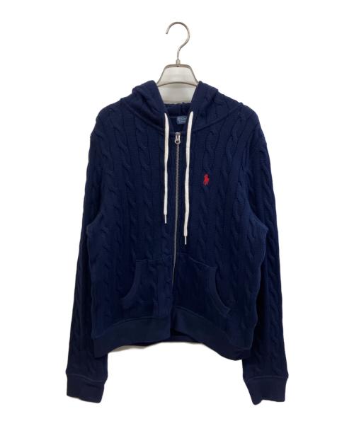 POLO RALPH LAUREN（ポロ・ラルフローレン）POLO RALPH LAUREN (ポロ・ラルフローレン) ニットパーカー ネイビー サイズ:Mの古着・服飾アイテム