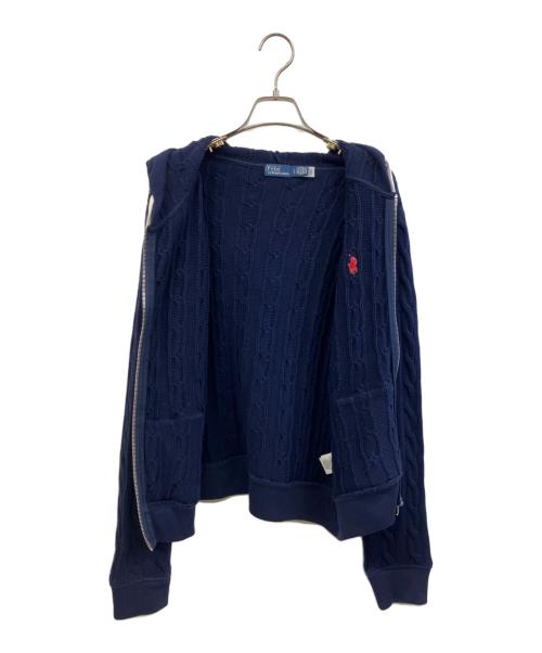 POLO RALPH LAUREN（ポロ・ラルフローレン）POLO RALPH LAUREN (ポロ・ラルフローレン) ニットパーカー ネイビー サイズ:Mの古着・服飾アイテム