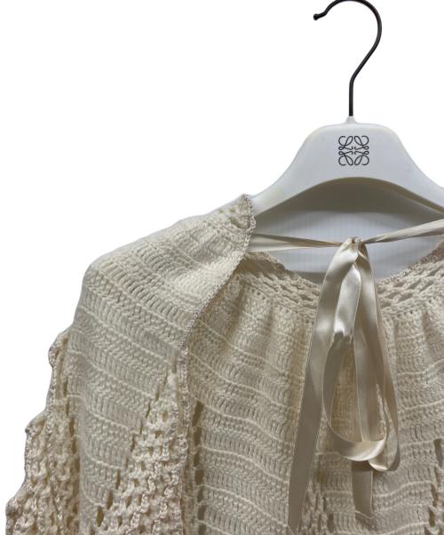 LOEWE（ロエベ）LOEWE (ロエベ) ニットポンチョ ホワイト サイズ:XSの古着・服飾アイテム