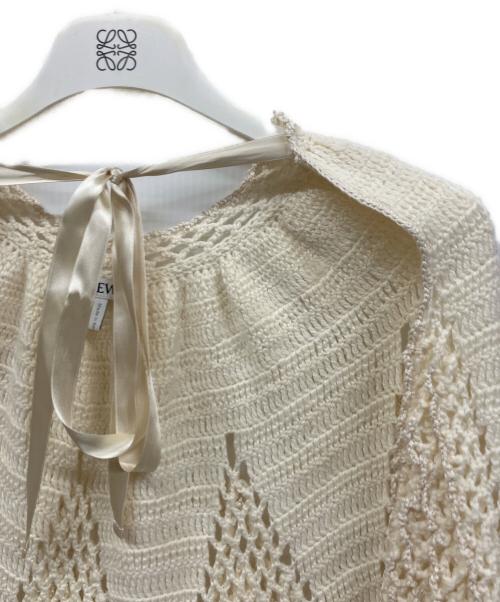 LOEWE（ロエベ）LOEWE (ロエベ) ニットポンチョ ホワイト サイズ:XSの古着・服飾アイテム