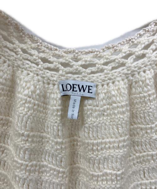LOEWE（ロエベ）LOEWE (ロエベ) ニットポンチョ ホワイト サイズ:XSの古着・服飾アイテム