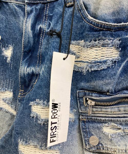 FIRST ROW（ファーストロウ）FIRST ROW (ファーストロウ) デニムハーフパンツ インディゴ サイズ:81cm（W32） 未使用品の古着・服飾アイテム