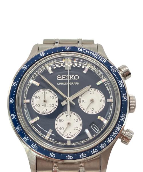 SEIKO（セイコー）SEIKO (セイコー) 腕時計 SBTR053 クロノグラフ クォーツ SSブレスレット ネイビーの古着・服飾アイテム