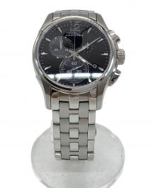 HAMILTON（ハミルトン）の古着「リストウォッチ クォーツ SSブレスレット ジャズマスター Chrono Quartz」｜ブラック