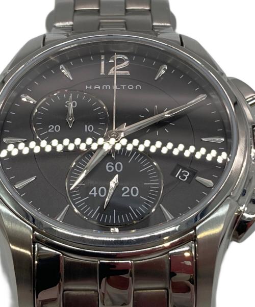 HAMILTON（ハミルトン）HAMILTON (ハミルトン) リストウォッチ クォーツ SSブレスレット ジャズマスター Chrono Quartz ブラックの古着・服飾アイテム