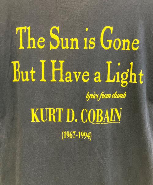 Murina（ムリナ）Murina (ムリナ) Kurt Cobain Memorial Tee “THE SUN IS GONE” 追悼tシャツ ブラック サイズ:Mの古着・服飾アイテム