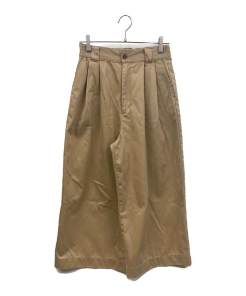 DANTON（ダントン）DANTON (ダントン) タックワイドパンツ ベージュ サイズ:36の古着・服飾アイテム