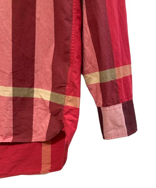BURBERRY LONDON ENGLAND（バーバリー ロンドン イングランド）BURBERRY LONDON ENGLAND (バーバリー ロンドン イングランド) 長袖シャツ レッド サイズ:Mの古着・服飾アイテム