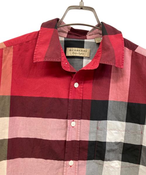 BURBERRY LONDON ENGLAND（バーバリー ロンドン イングランド）BURBERRY LONDON ENGLAND (バーバリー ロンドン イングランド) 長袖シャツ レッド サイズ:Mの古着・服飾アイテム