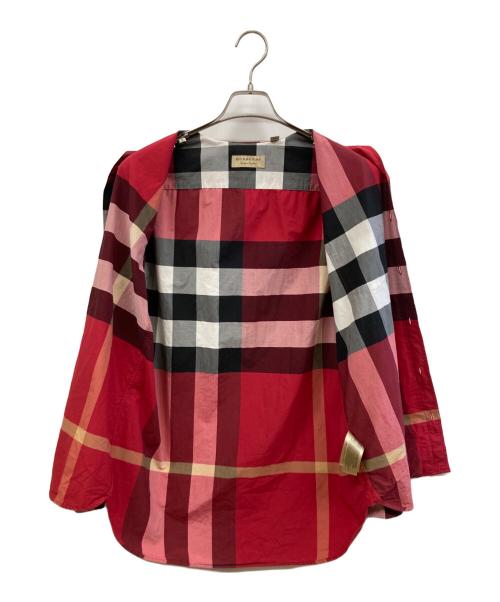 BURBERRY LONDON ENGLAND（バーバリー ロンドン イングランド）BURBERRY LONDON ENGLAND (バーバリー ロンドン イングランド) 長袖シャツ レッド サイズ:Mの古着・服飾アイテム