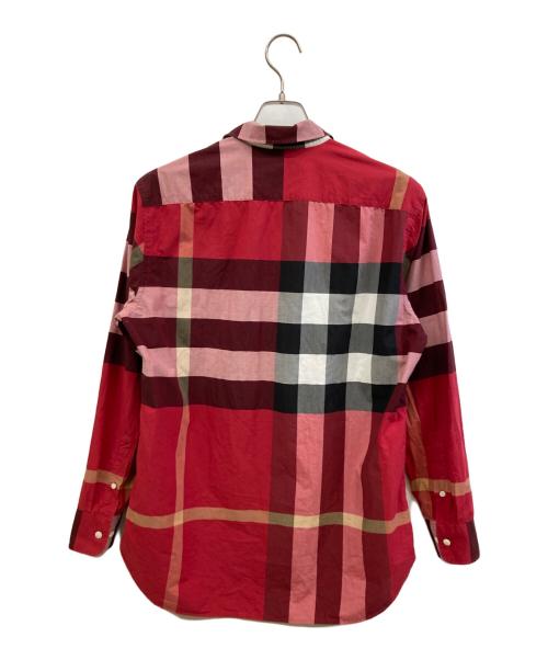 BURBERRY LONDON ENGLAND（バーバリー ロンドン イングランド）BURBERRY LONDON ENGLAND (バーバリー ロンドン イングランド) 長袖シャツ レッド サイズ:Mの古着・服飾アイテム
