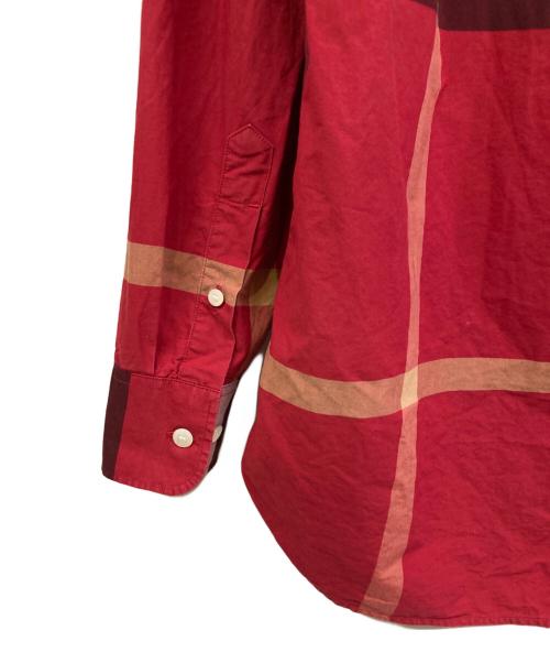 BURBERRY LONDON ENGLAND（バーバリー ロンドン イングランド）BURBERRY LONDON ENGLAND (バーバリー ロンドン イングランド) 長袖シャツ レッド サイズ:Mの古着・服飾アイテム