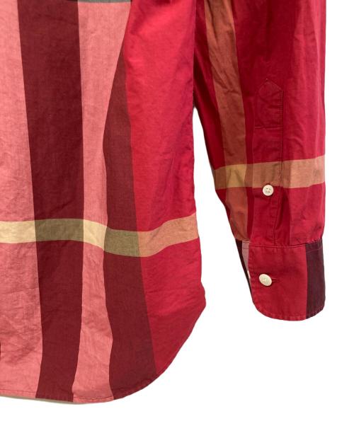 BURBERRY LONDON ENGLAND（バーバリー ロンドン イングランド）BURBERRY LONDON ENGLAND (バーバリー ロンドン イングランド) 長袖シャツ レッド サイズ:Mの古着・服飾アイテム