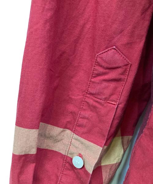 BURBERRY LONDON ENGLAND（バーバリー ロンドン イングランド）BURBERRY LONDON ENGLAND (バーバリー ロンドン イングランド) 長袖シャツ レッド サイズ:Mの古着・服飾アイテム