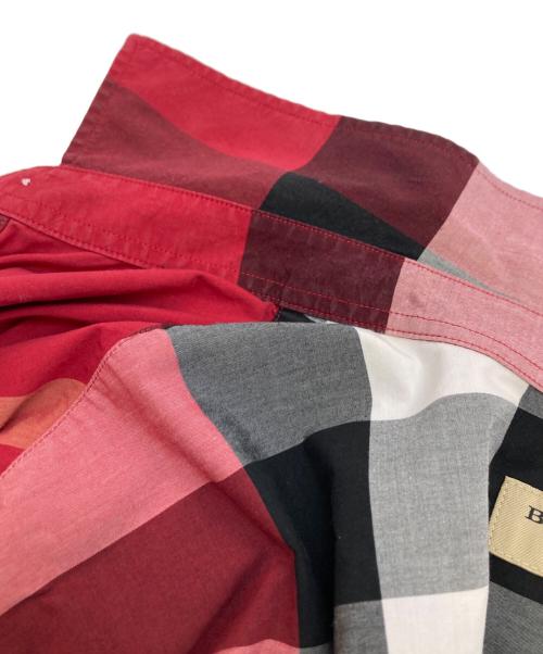BURBERRY LONDON ENGLAND（バーバリー ロンドン イングランド）BURBERRY LONDON ENGLAND (バーバリー ロンドン イングランド) 長袖シャツ レッド サイズ:Mの古着・服飾アイテム