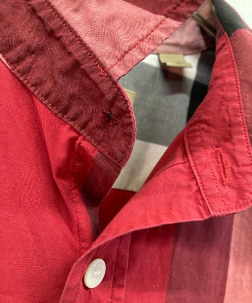 BURBERRY LONDON ENGLAND（バーバリー ロンドン イングランド）BURBERRY LONDON ENGLAND (バーバリー ロンドン イングランド) 長袖シャツ レッド サイズ:Mの古着・服飾アイテム