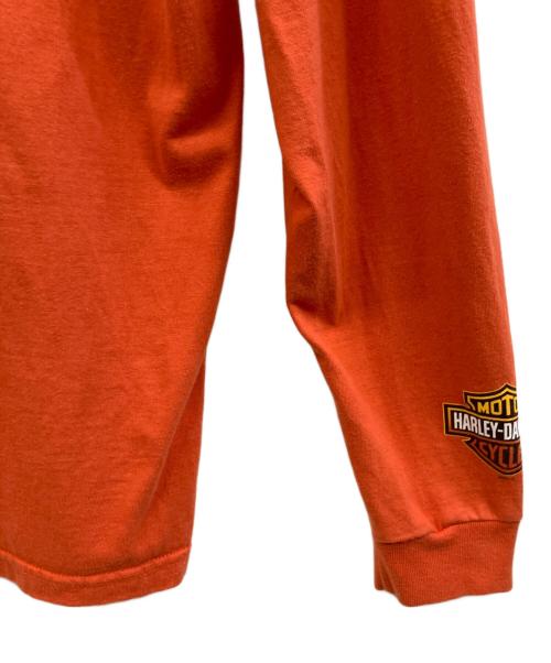 HARLEY-DAVIDSON（ハーレーダビッドソン）HARLEY-DAVIDSON (ハーレーダビッドソン) 長袖カットソー オレンジ サイズ:Lの古着・服飾アイテム
