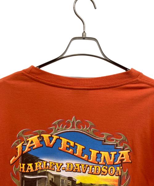HARLEY-DAVIDSON（ハーレーダビッドソン）HARLEY-DAVIDSON (ハーレーダビッドソン) 長袖カットソー オレンジ サイズ:Lの古着・服飾アイテム