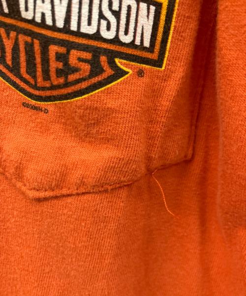 HARLEY-DAVIDSON（ハーレーダビッドソン）HARLEY-DAVIDSON (ハーレーダビッドソン) 長袖カットソー オレンジ サイズ:Lの古着・服飾アイテム