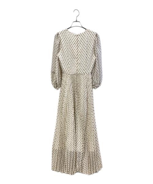 acka（エーシーケーエー）acka (エーシーケーエー) ドットワンピース ホワイト サイズ:FREEの古着・服飾アイテム
