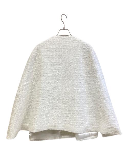 MAKE-AI（メイクアイ）MAKE-AI (メイクアイ) ツイードポンチョ ホワイト サイズ:FREEの古着・服飾アイテム
