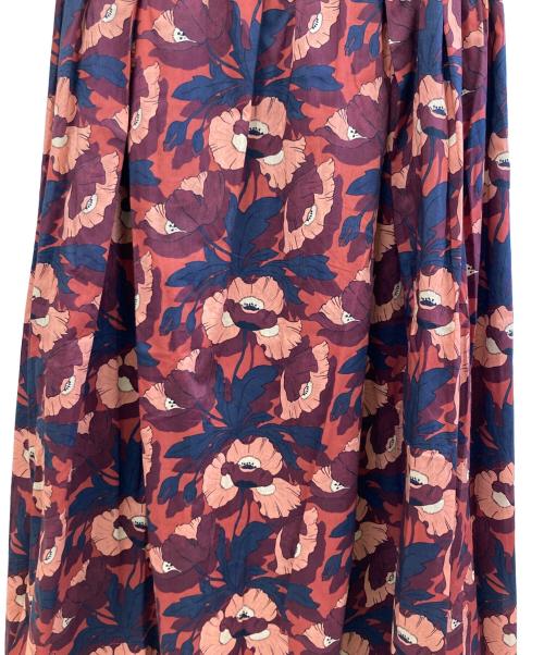 KAGURE（カグレ）KAGURE (カグレ) リバティプリントスカート レッド サイズ:FREEの古着・服飾アイテム